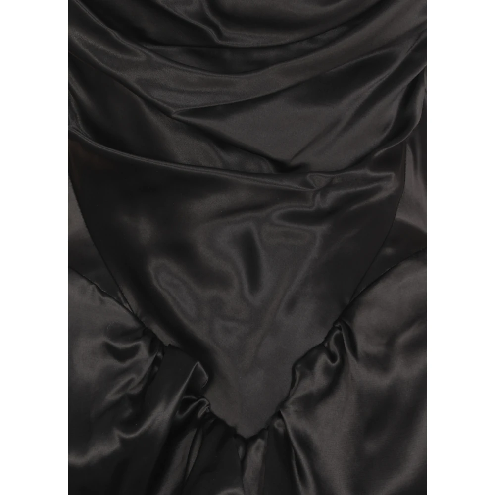Vivienne Westwood Zwarte viscose jurk met voorste detail Black Dames