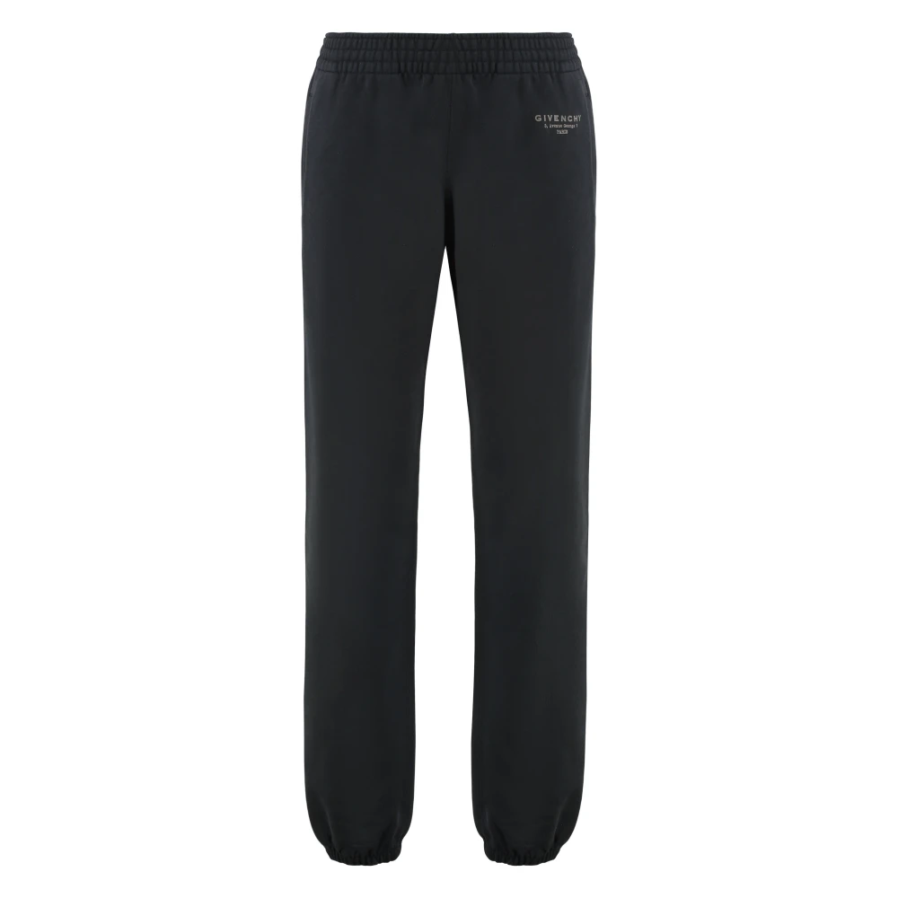 Givenchy Men's Black Sweatpants, L, Cotton Track-Trousers With Side Pockets