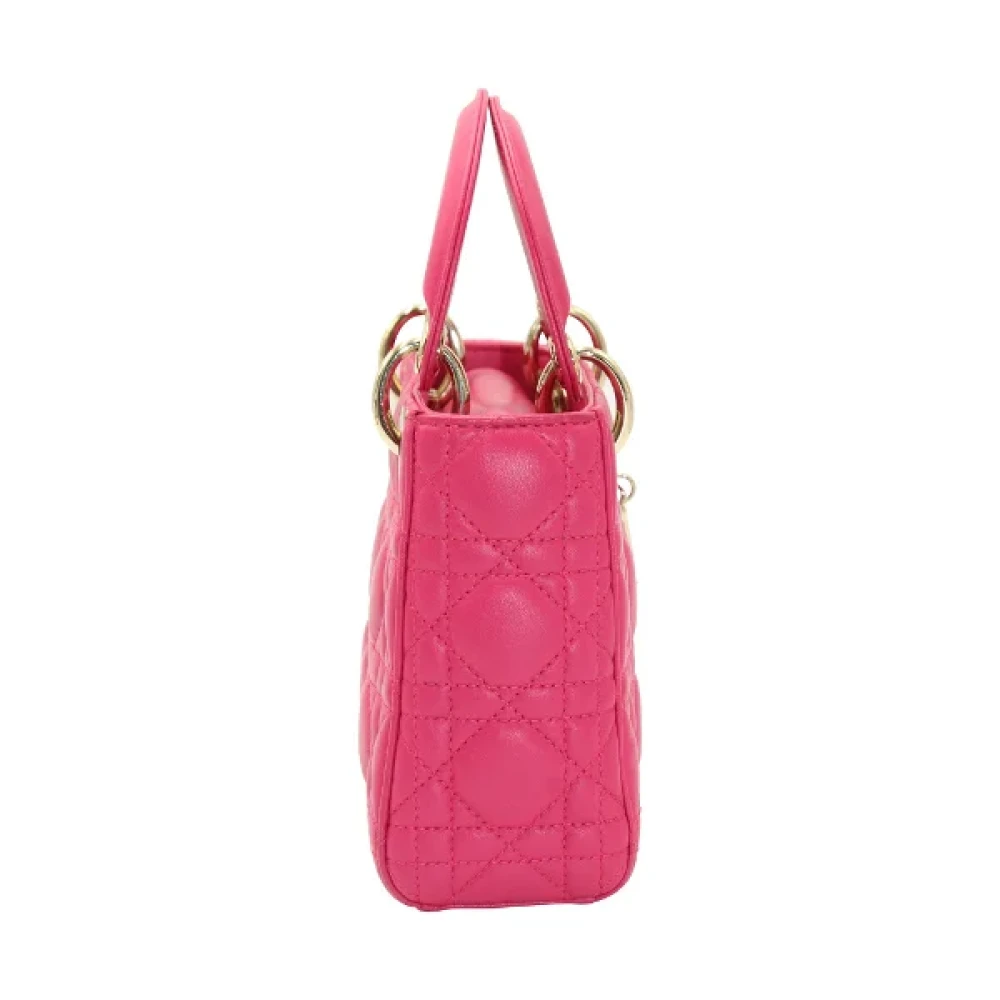 Dior Vintage Pre-owned Leather handbags Pink Dames