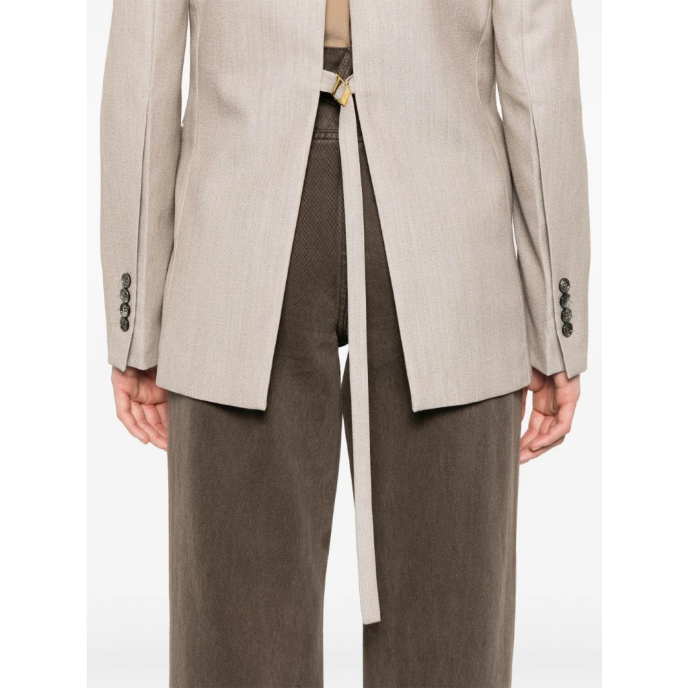 Ami Paris Rode Wol Double-Breasted Blazer Jas Red Dames