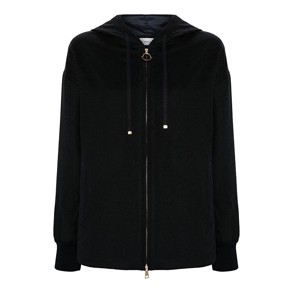 Moncler Women's Black Giaccia - Zip-Throughs - M - Sweatshirts & Hoodies