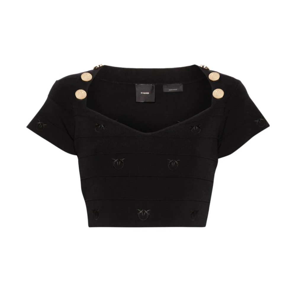 pinko Zwarte Hoodia Stijl voor jou Black Dames