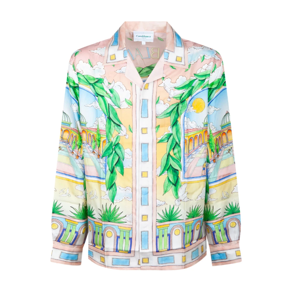 Casablanca Ideale Zijden Shirt Multicolor Print Multicolor Heren