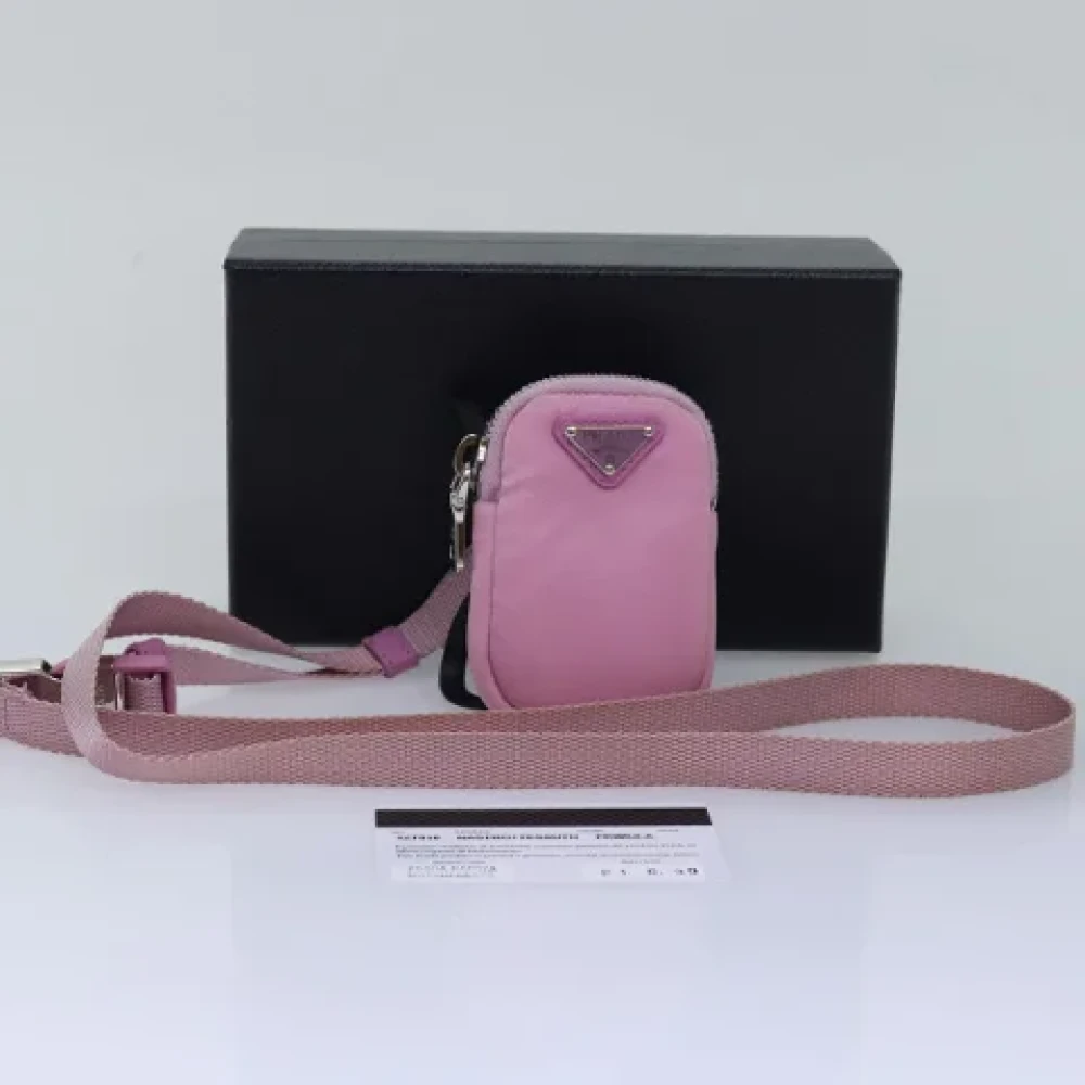 Prada Vintage Pre-owned Nylon pouches Pink Dames