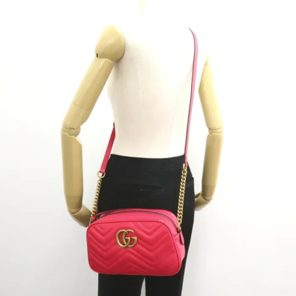 Gucci Vintage Pre-owned Leather shoulder-bags Red Dames