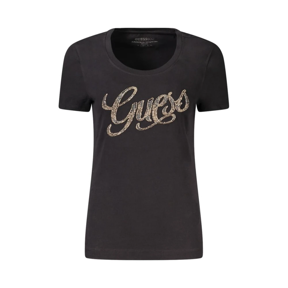 Guess Zwarte Katoenen Tops & T-shirt Black Dames
