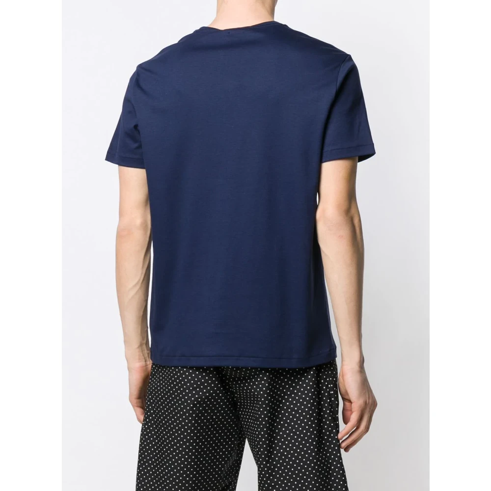 Polo Ralph Lauren Geborduurd Slim Fit Katoenen T-shirt Blue Heren