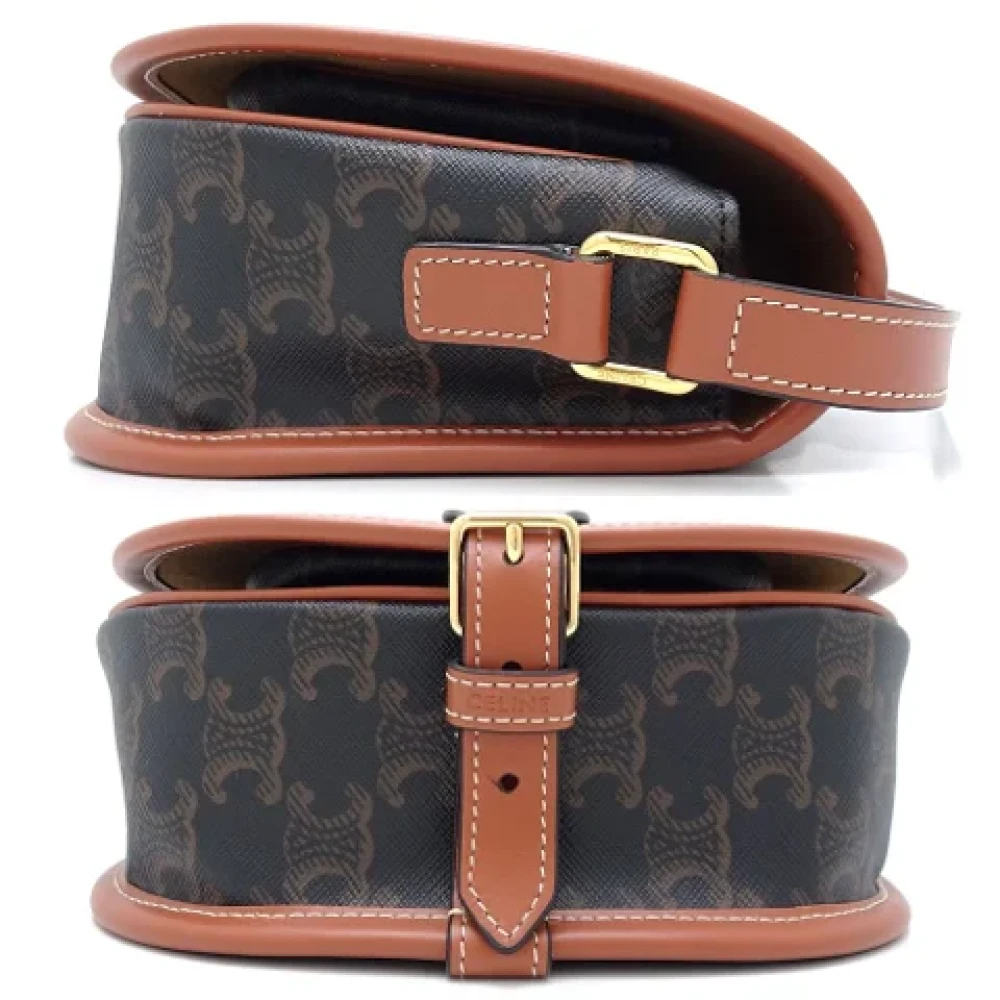 Celine Vintage Pre-owned Canvas shoulder-bags Brown Dames