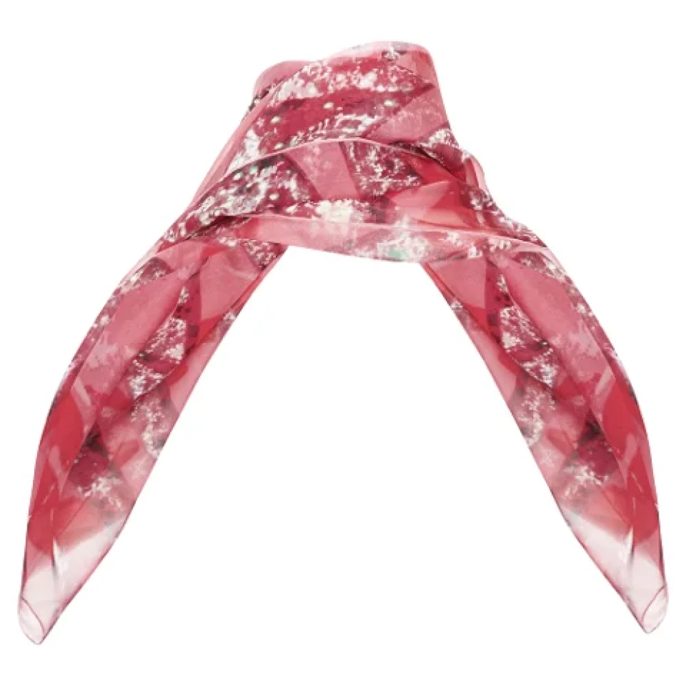 Cartier Vintage Pre-owned Silk scarves Red Dames