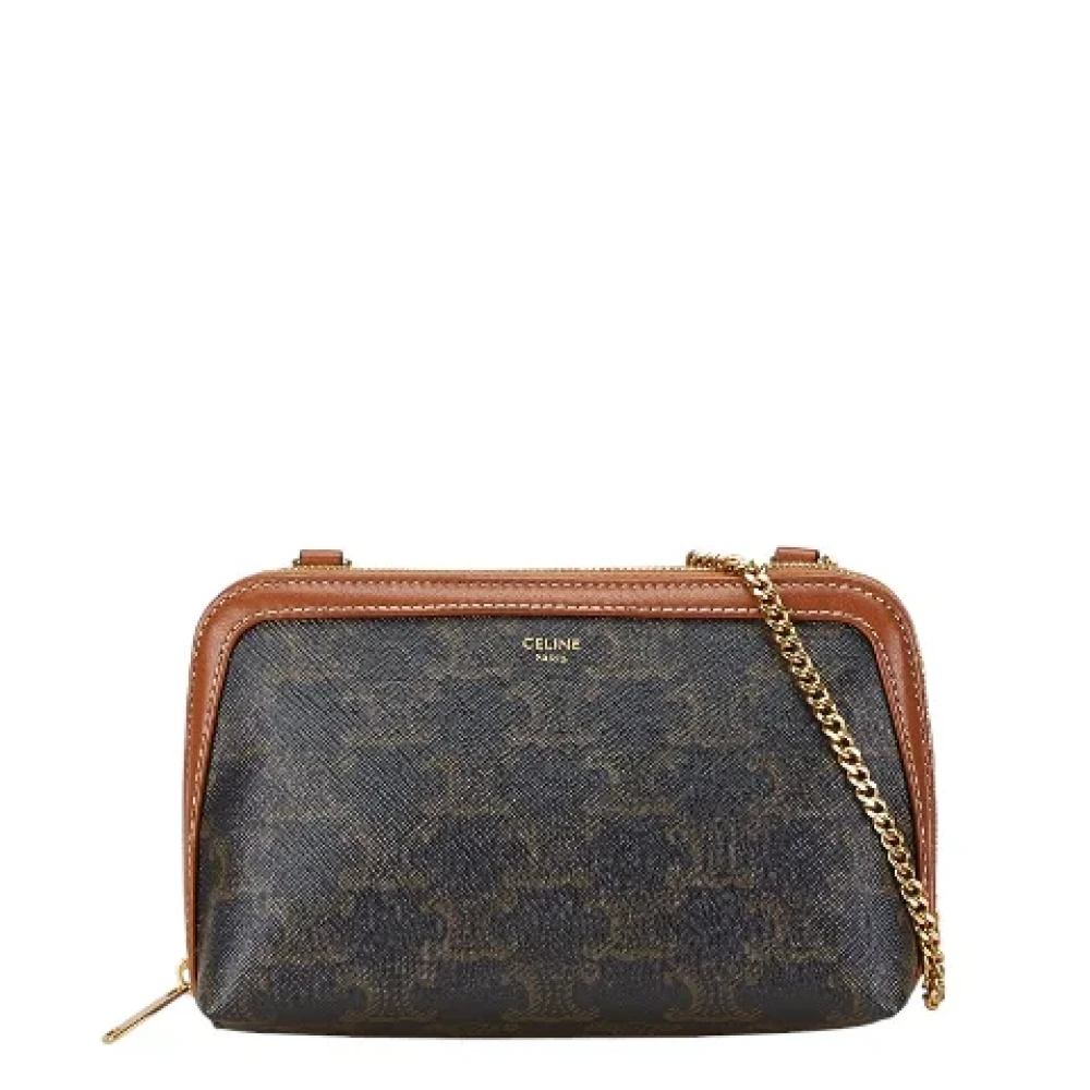 Celine Vintage Pre-owned Canvas handbags Black Dames