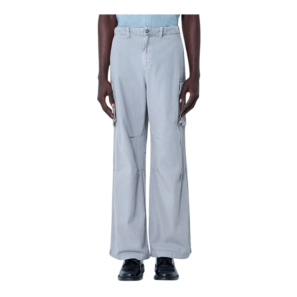 Our Legacy Men's Gray Darted Knee Cargo Pants