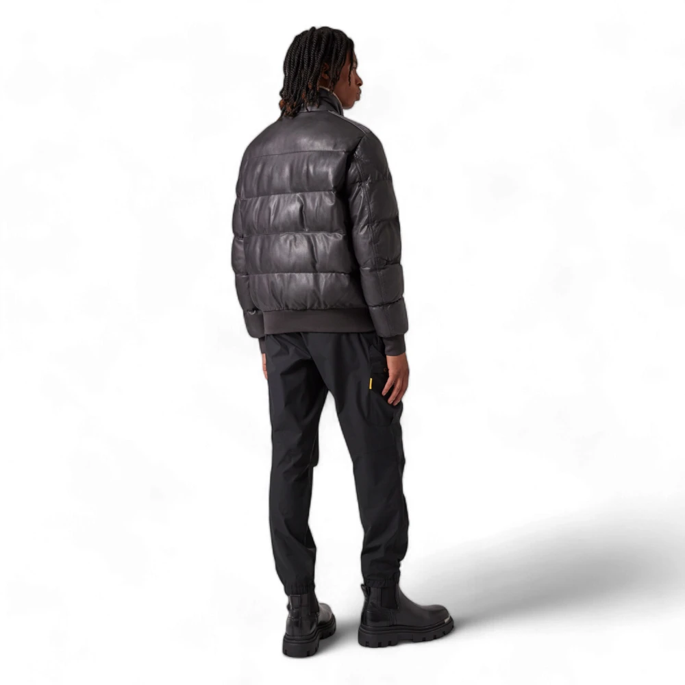 Parajumpers ALF Winter Leather Jacket 24 Gray Black Heren