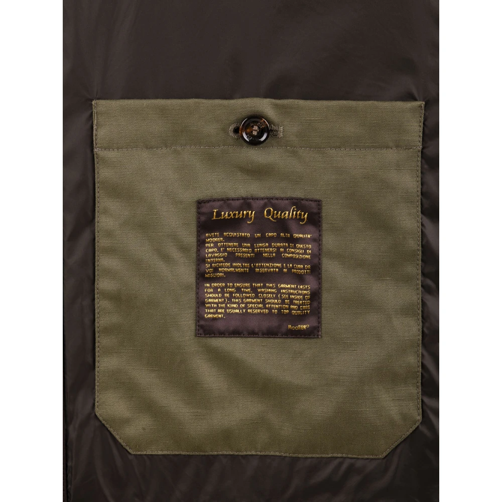 Moorer Militaire Stijl Groene Jas Green Heren