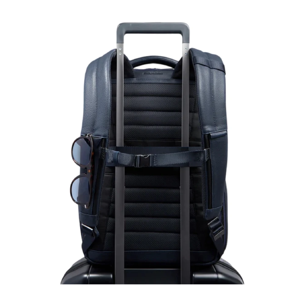 Piquadro Blauwe Laptop en iPad Rugzak Blue Heren