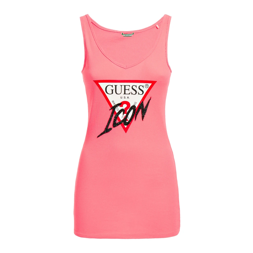 Guess Elegant Tanktop met 3-D Print Pink Dames