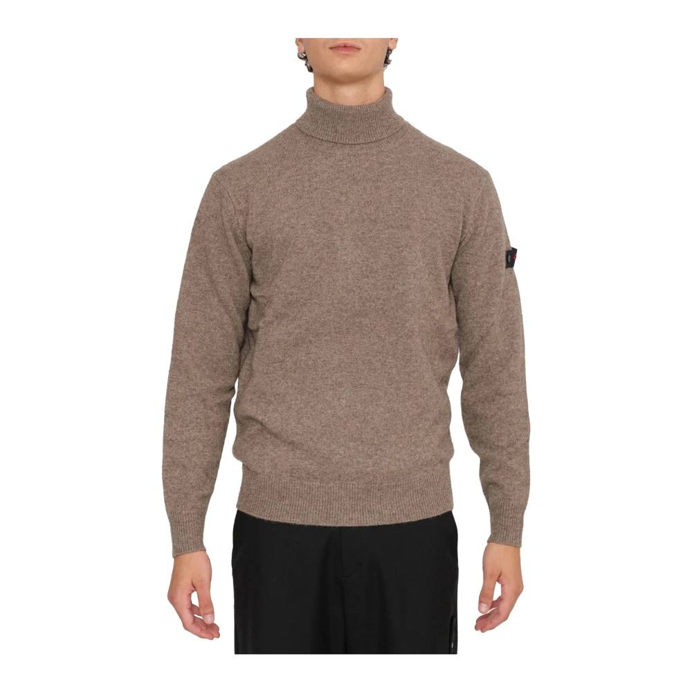 Peuterey Herr Turtleneck Tröja Peline Stil Brown, Herr