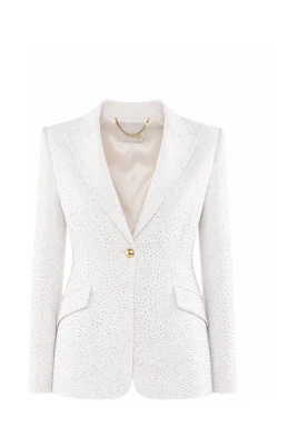 Giacca monopetto full strass