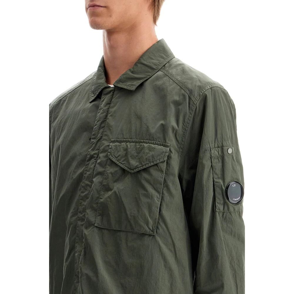 C.P. Company Glanzende Chrome-R Lens Overshirt Green Heren