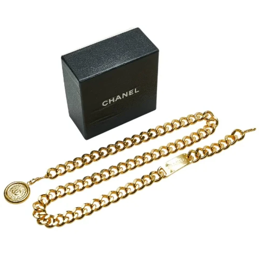 Chanel Vintage Pre-owned Metal belts Yellow Dames