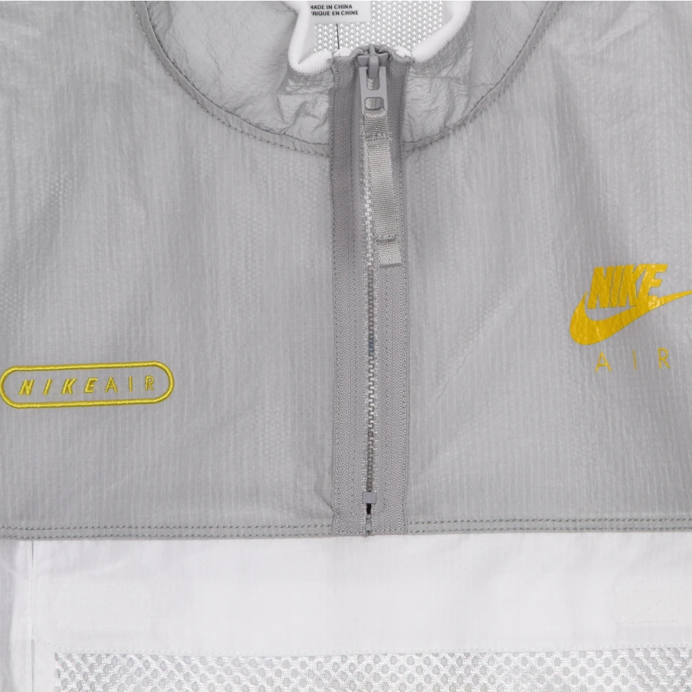 Nike Windbreaker Jack met Hoge Hals en Halve Rits Gray Heren