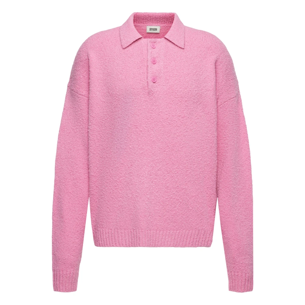 Drykorn Men's Pink Bekket 10 Strick Polo - Polo Shirts - Xl - Tops