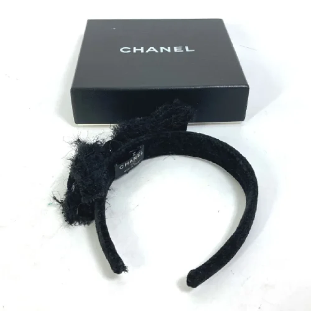 Chanel Vintage Pre-owned Fabric hair-accessories Black Dames