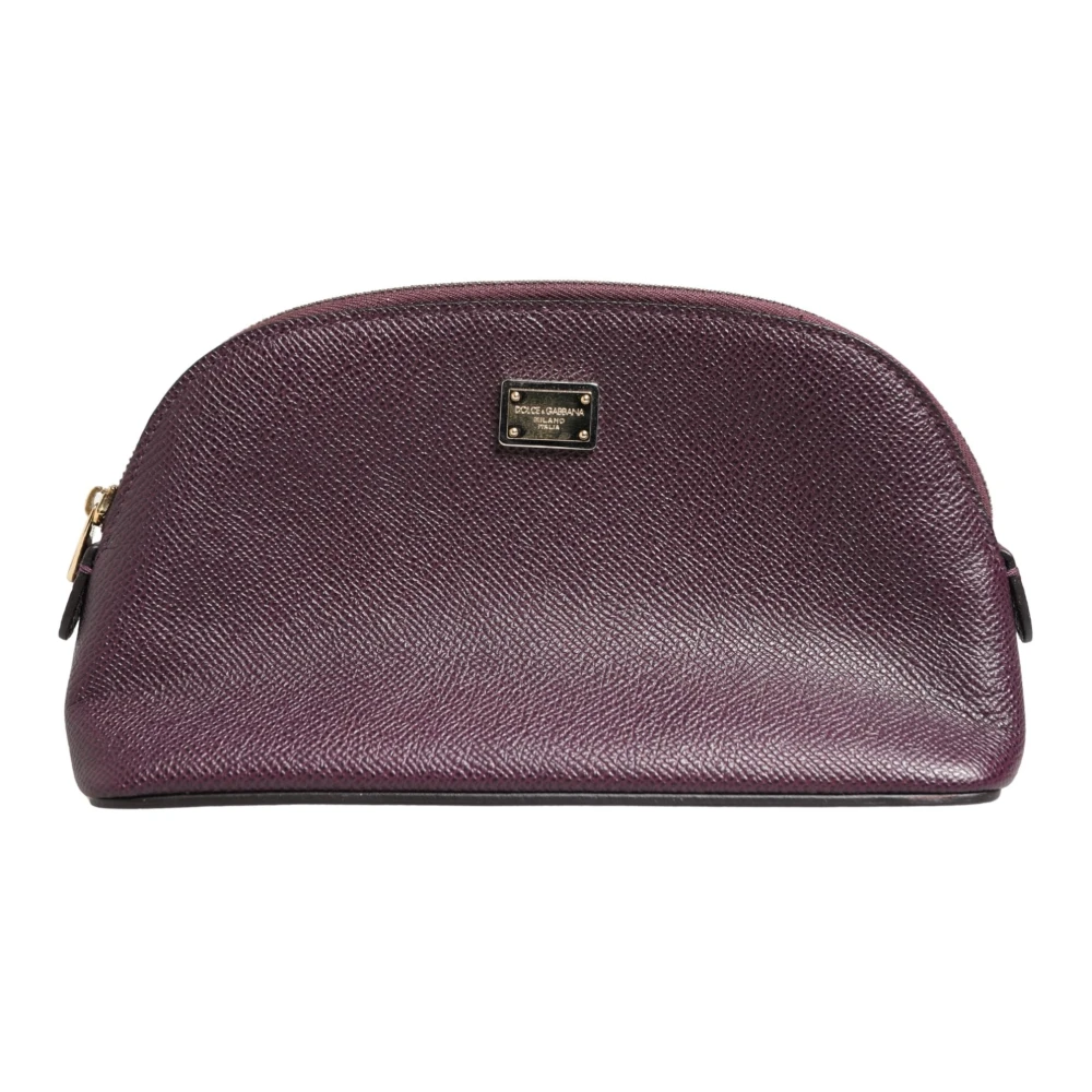 Dolce & Gabbana Vrouw Purper Tassen Dames, Paars, One Size, Leer, Pouch Wallet