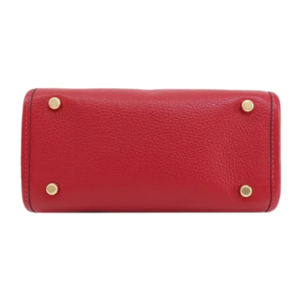 Coach Pre-owned Leather handbags Red Dames