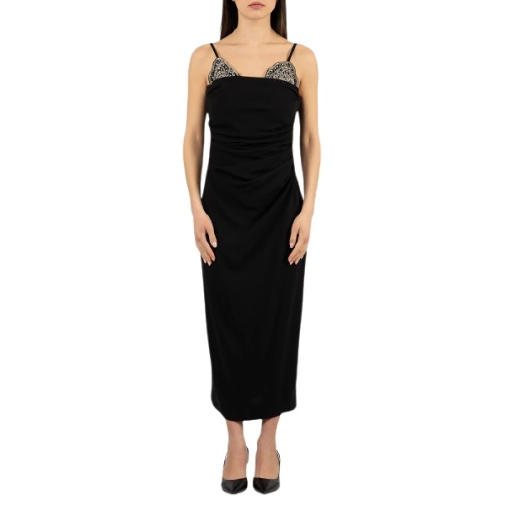 Pinko Mujer Negro Vestidos, Talla: L