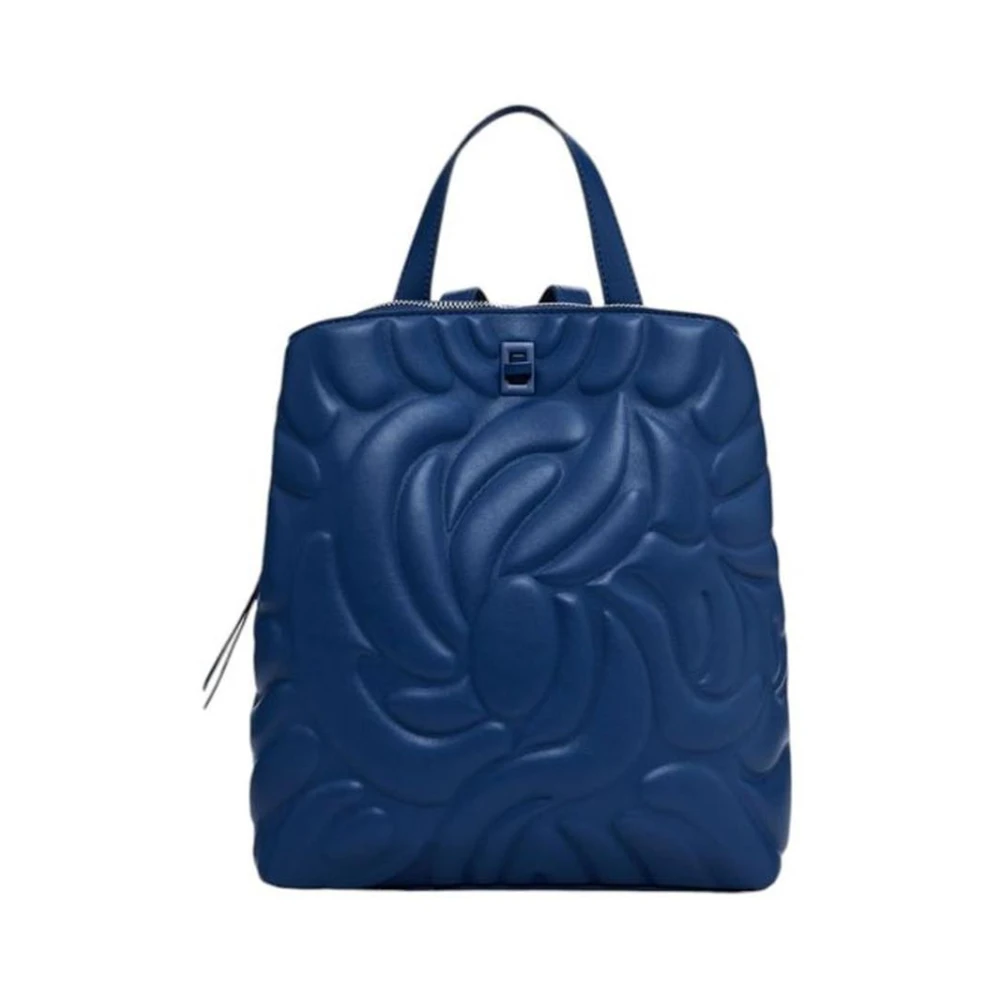 Desigual Blauwe Polyurethaan Rugzak met Strak Ontwerp Blue Dames