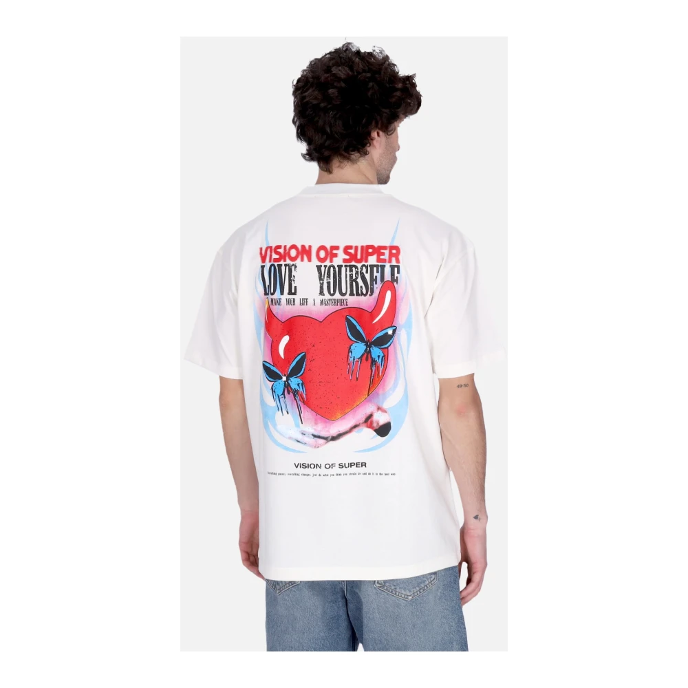 Vision OF Super Puffy Love Print Tee Wit White Heren