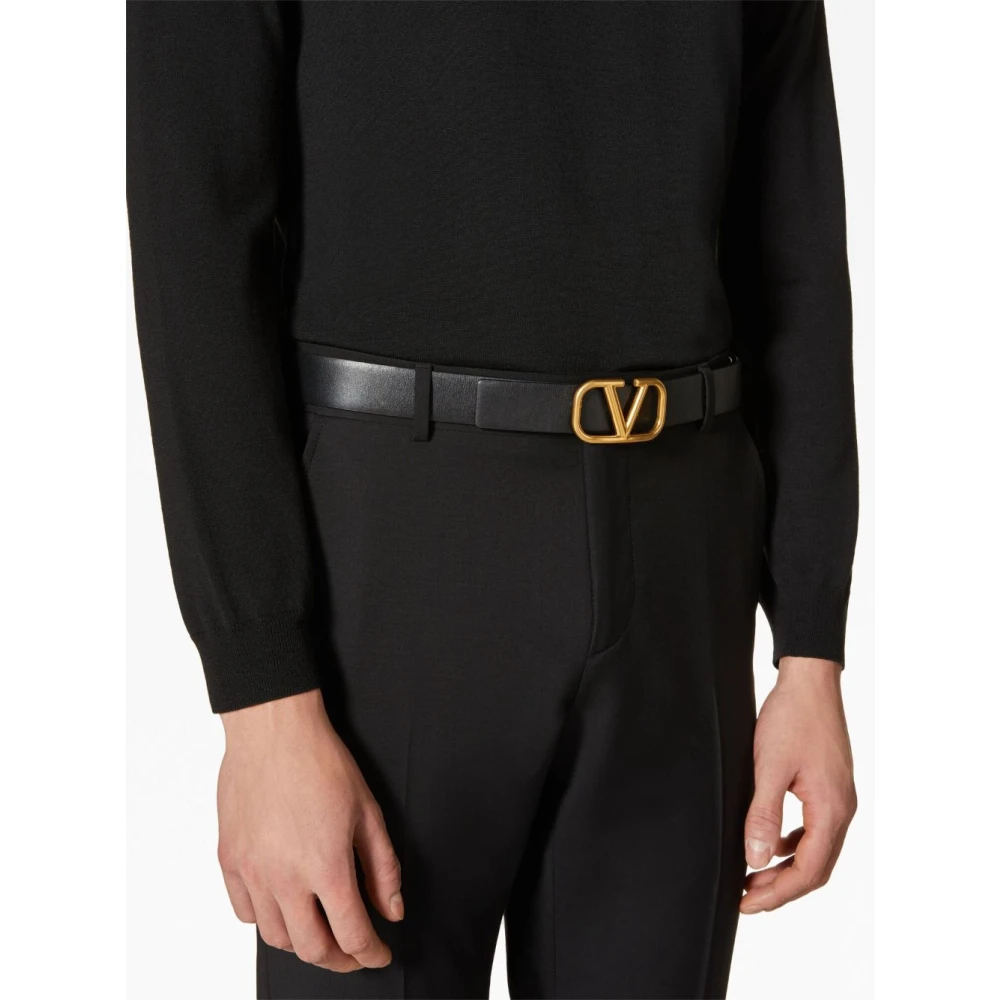 Valentino Garavani Zwarte Riemen voor Mannen Aw24 Black Heren