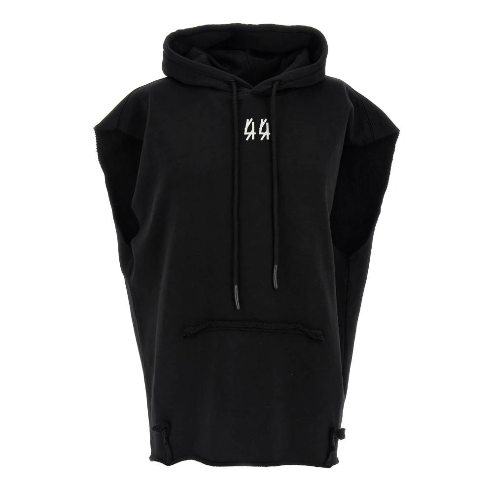 44 Label Group Men's Black Hoodies, M, Centipede Gauze Cotton Hoodie