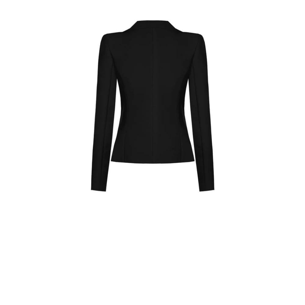 RINASCIMENTO Dubbelrijige blazer in technische stof Black Dames