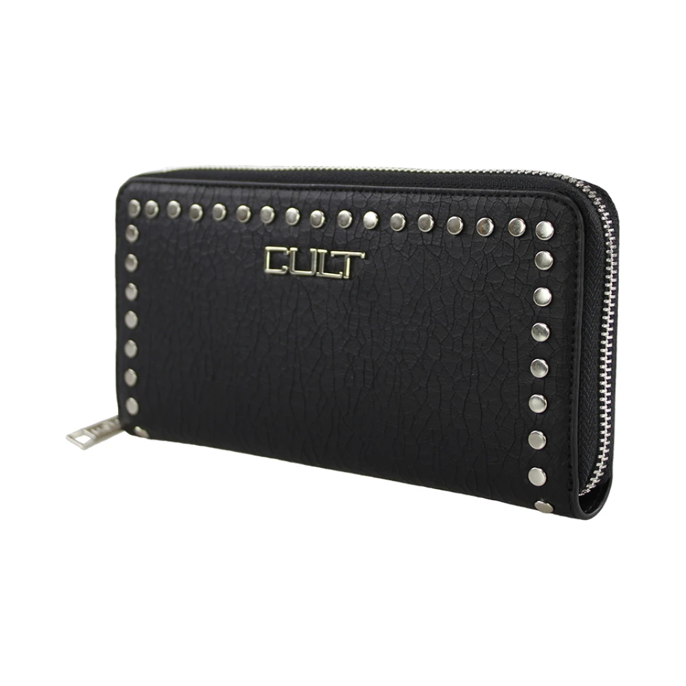 Cult Studded Zip Wallet voor vrouwen Black Dames