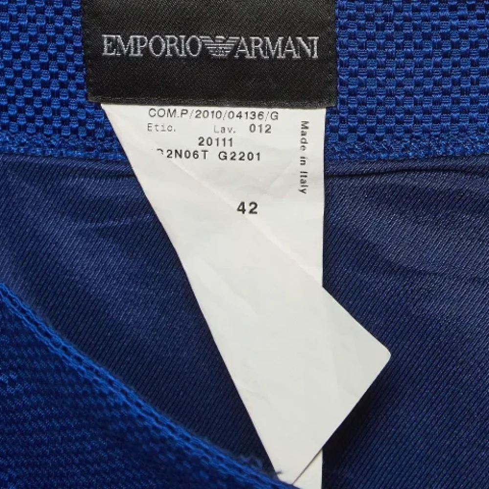 Armani Pre-owned Canvas bottoms Blue Dames