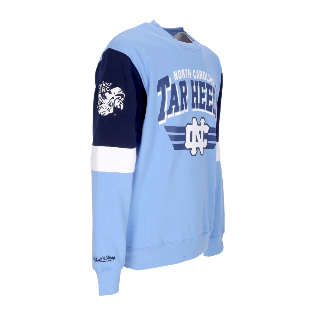 Mitchell & Ness North Carolina Tar Heels Crewneck Sweatshirt Blue Heren