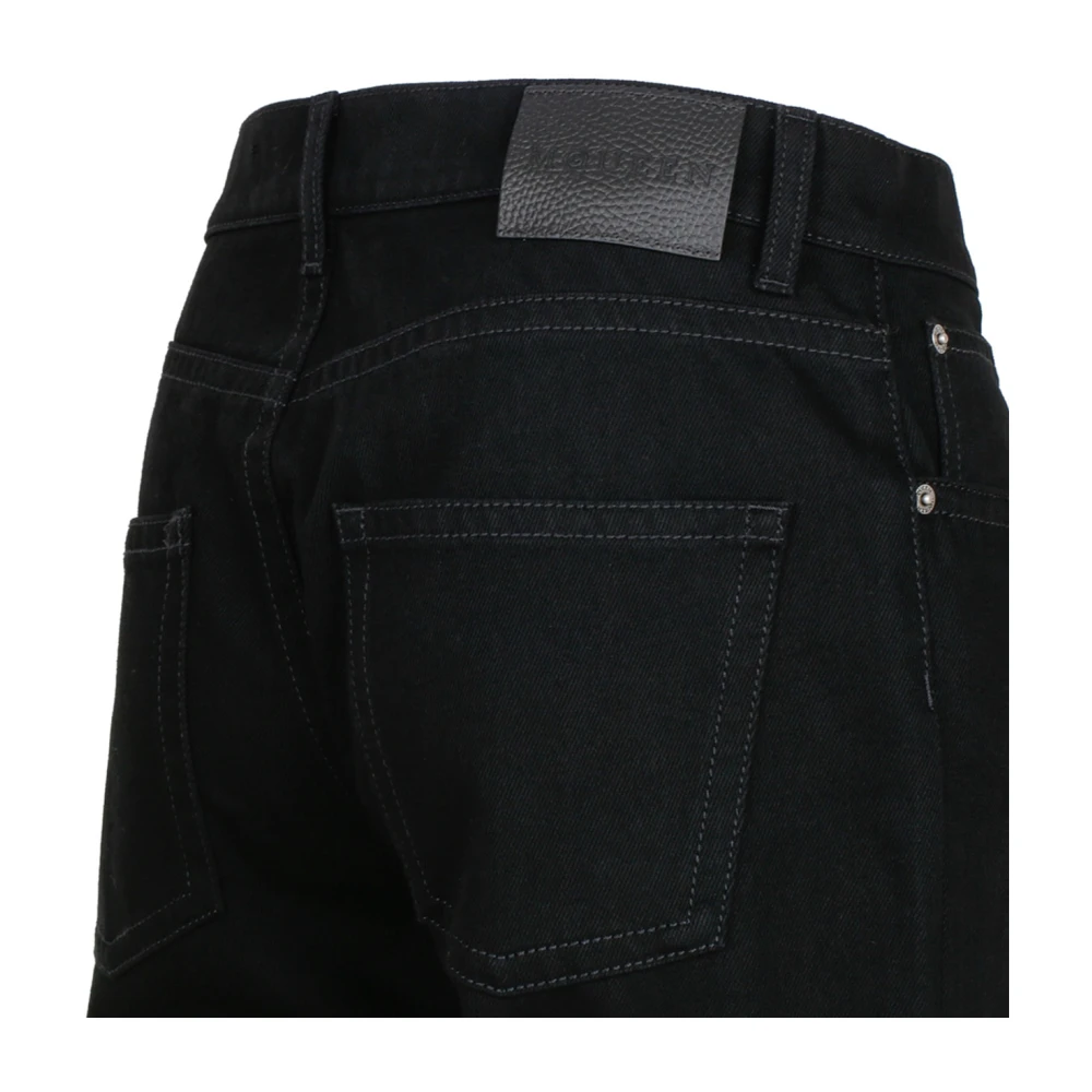 alexander mcqueen Zwarte Wijde Pijp Jeans Black Heren
