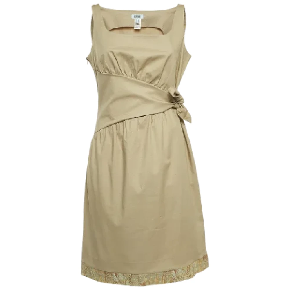 Moschino Pre-Owned Pre-owned Cotton dresses Beige Dames
