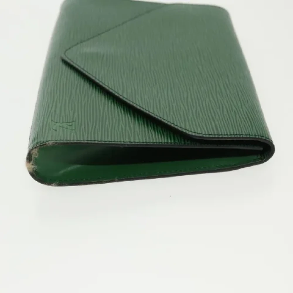 Louis Vuitton Vintage Pre-owned Leather clutches Green Dames