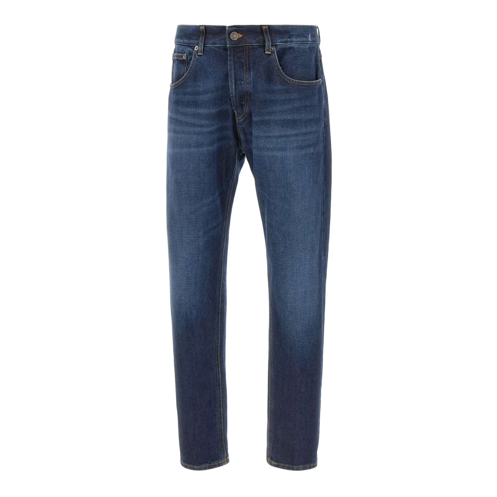Dondup Heren Katoenen Jeans Donker Denimblauw Blue Heren
