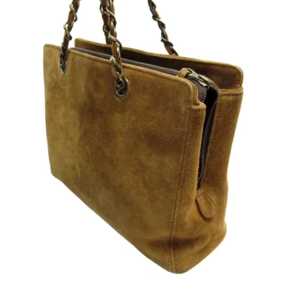 Chanel Vintage Pre-owned Suede chanel-bags Brown Dames