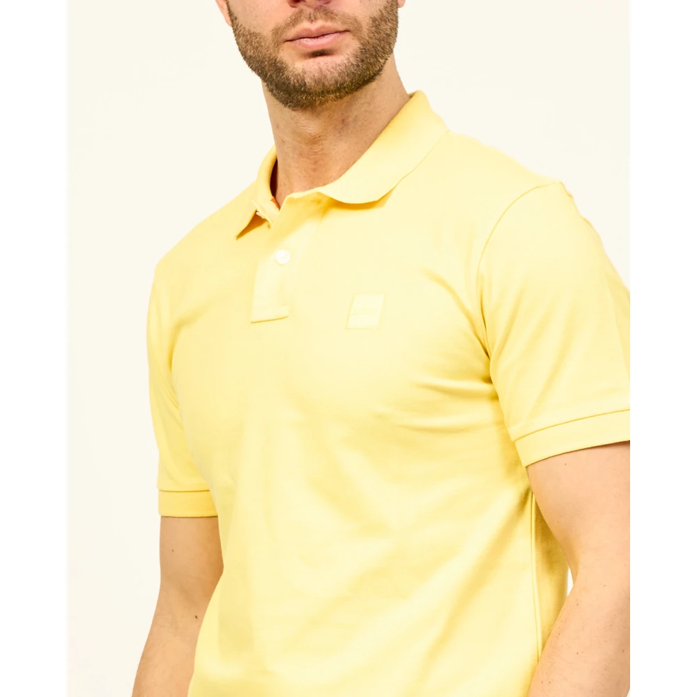 Boss Gele Polo Passenger T-shirt Yellow Heren