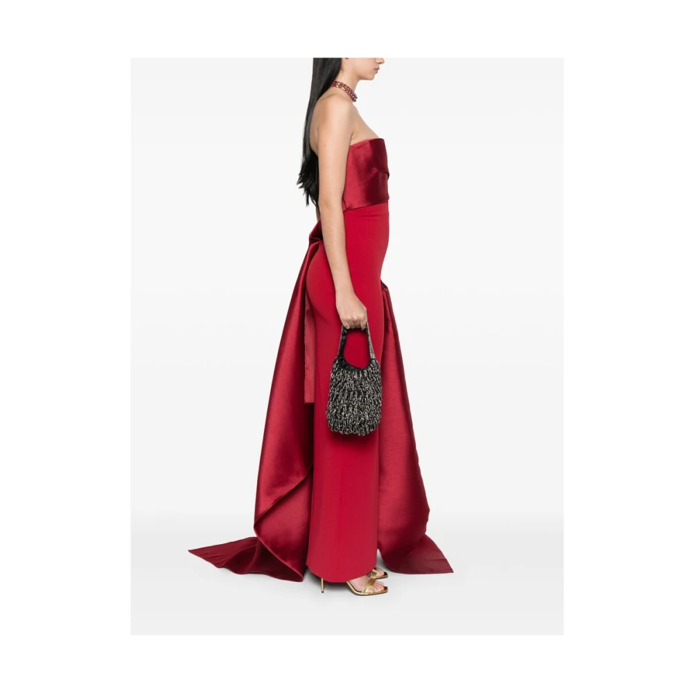 Staud Kralen Zwarte Handtas met Logodetails Black Dames