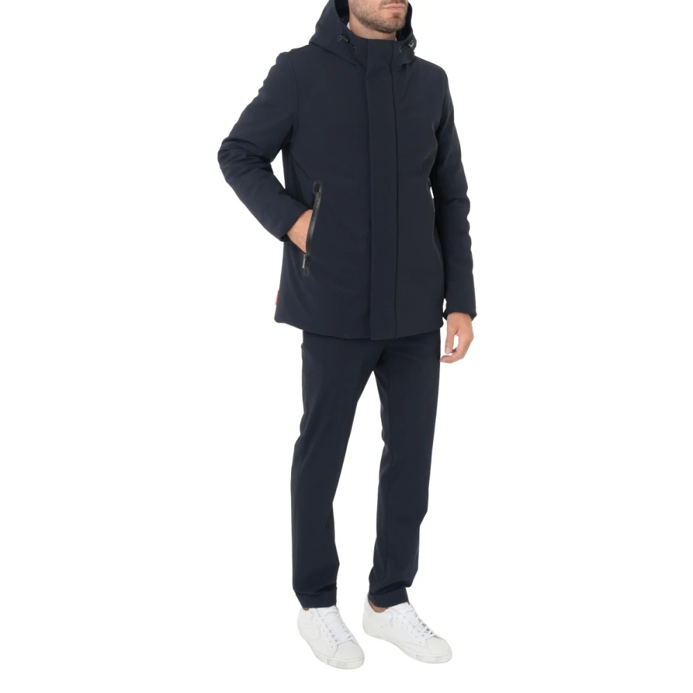 RRD Blauwe Surflex Parka met Ritssluiting en Drukknopen Blue Heren