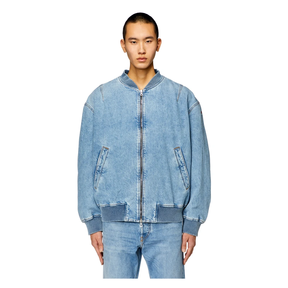 Diesel Bomber Denim Jack in denim Blue Heren