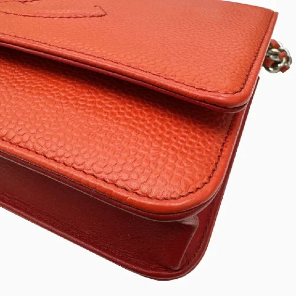 Chanel Vintage Pre-owned Leather chanel-bags Orange Dames