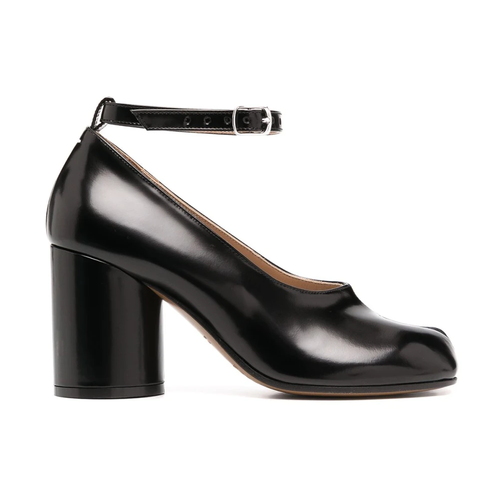 Maison Margiela Svarta Tabi Patentläderpumps Black, Dam