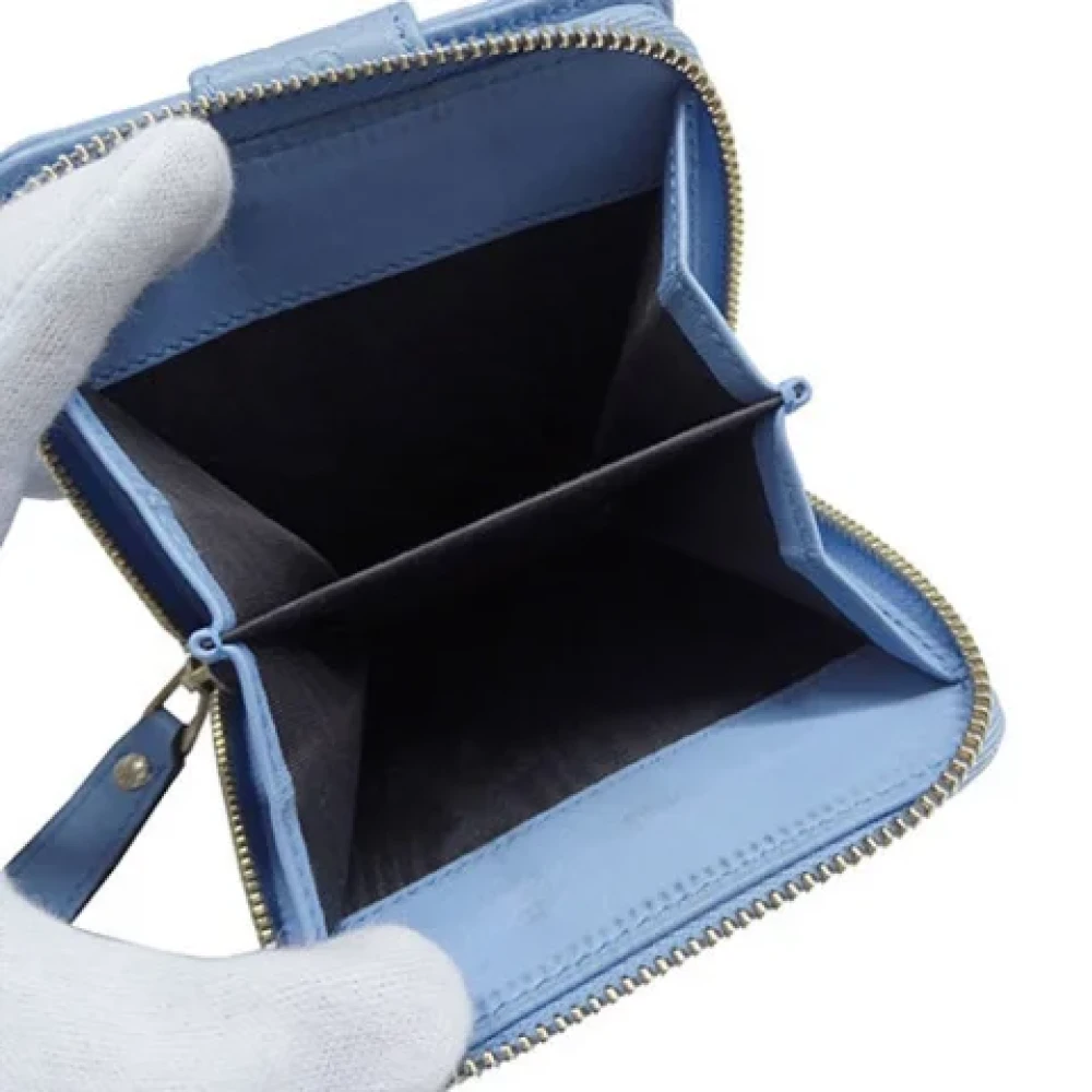 Gucci Vintage Pre-owned Leather wallets Blue Dames