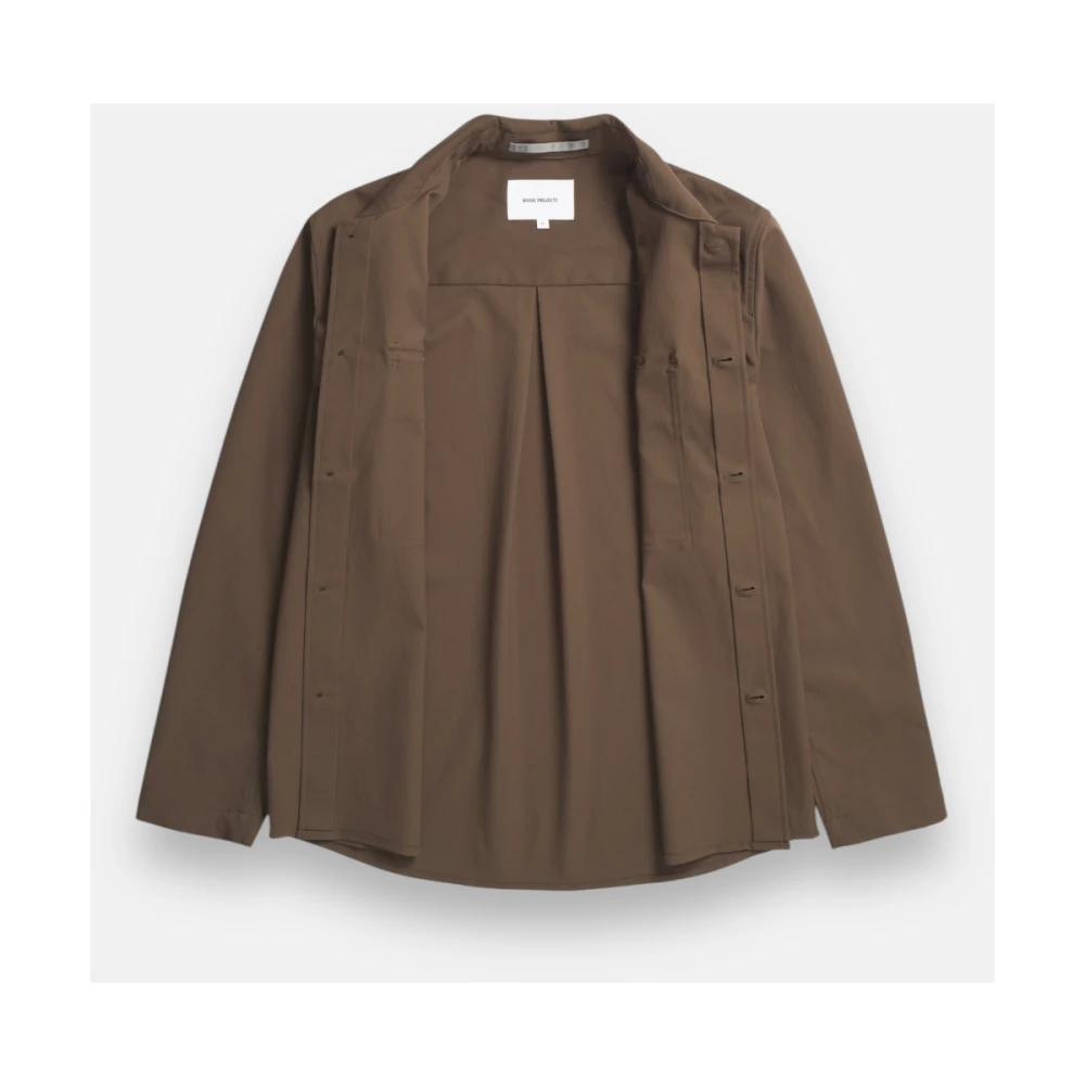 Norse Projects Hjalmer Chestnut Twill Overshirt Brown Heren